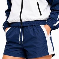 Ensemble short et veste coupe-vent léger pour femme, deux pièces, style streetwear vintage, couleur unie personnalisable, fermeture éclair, imperméable, respirant, séchage rapide