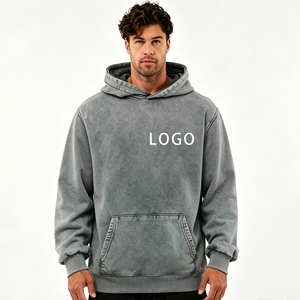 Sudadera con Capucha Personalizada con Pedrería, 100% Algodón, Felpa, Unisex, Lisa, de Invierno, Holgada, con Bolsillos, Transpirable, Antiencogimiento, Gruesa, 550g - Product Image 1