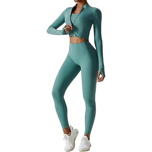 Juego de Yoga sin costuras de alta calidad de 3 piezas para mujer, conjunto de 2 piezas, ropa deportiva para gimnasio, ropa deportiva para Yoga, entrenamientos elegantes 2026 - Product Image 3