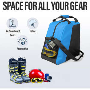 Sac de voyage imperméable pour chaussures de ski, sac à bandoulière double, grande capacité, organisateur avec compartiment pour chaussures - Product Image 2