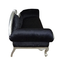 Sofá Cleopatra Clásico, Sofá Cama Chaise Longue, Sofá de Hierro y Madera Tallado a Mano, Diván para Amueblar una Sala de Estar de Estilo Antiguo