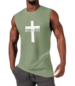 Camiseta de Manga Corta de Alta Calidad, Personalizada, 100% Poliéster, Tejido de Punto, Corte Holgado, Transpirable, con Estampado de la Cruz de Jesús, Fe Impresa - Product Image 1