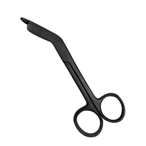 Customized size Stainless Steel Black Nurse Bandage Scissors 30g Medical Cutting <b>Tool</b> with Blunt Tip for <b>Safe</b> Dressing Removal - Product Image 2
