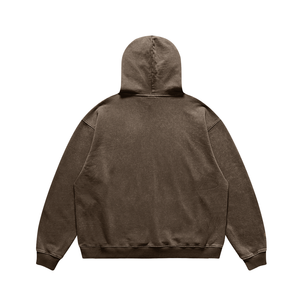 Hoodies personnalisés de style streetwear décontracté, 100% coton, poids lourd, lavage à l'acide, 450 g/m², pull-over oversize uni - Product Image 2