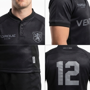 Camiseta de Rugby Personalizada, 92% Poliéster, 8% Elastano, Corte Profesional para Partidos, Uniforme para Equipos de Siete, OEM/ODM - Product Image 4