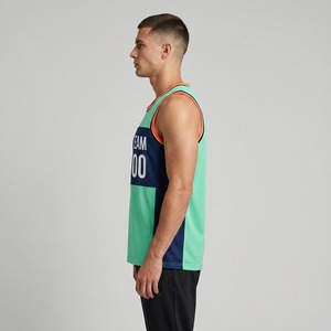 Uniforme de Baloncesto Reversible Sublimado para Hombre, Jersey 100% Poliéster, Transpirable, de Secado Rápido, Conjuntos Deportivos - Product Image 3