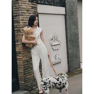 Instock Pantalón Blanco Muse para Mujer Elegante Estilo Formal de Negocios Ropa de Alta Calidad - Product Image 3