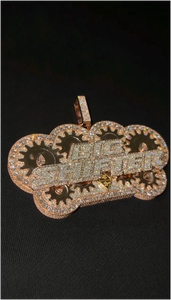 จี้เพชรโมอิสซาไนต์เงินแท้ 925 แบบสั่งทำพิเศษ สไตล์ฮิปฮอป ประดับเพชรเต็มชิ้น ชุบโรเดียม รับรองโดย GRA - Product Image 2