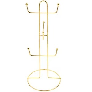 Support à tasses en métal, fil de bronze, tige droite, base à pieds en fil rond allongée de 6 cm, pour comptoir de cuisine, porte-tasses à café - Product Image 6