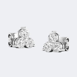 Pendientes de Oro de 10k con Diamantes Cultivados en Laboratorio, Corte Brillante Redondo, 0.50CTW, Certificados por IGI - Product Image 5