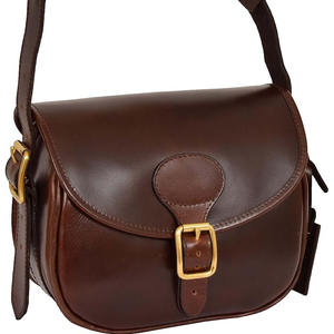 Sac à cartouches MOLLE en cuir véritable brun pour la chasse et le tir, pochette robuste et durable à fort grossissement 10x/8x - Product Image 2