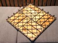 Dalles de terrasse extérieures en bois d'acacia naturel de haute qualité, emboîtables, 30x30cm, système de pose facile, revêtement de sol pour jardin
