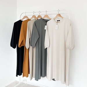 Pulls en tricot basiques pour femmes, coupe slim, 100% polyester, manches bouffantes, col rond, toutes saisons - Product Image 4