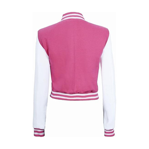 Premium Women Letterman <b>Jacket</b> Leather Sleeve Varsity <b>Jacket</b> Cropped Streetwear Manufacturer USA - Product Image 4