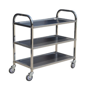 รถเข็นสแตนเลสสตีลทางการแพทย์พร้อมลิ้นชักรถเข็นสแตนเลส3ชั้นแบบมีลิ้นชัก - Product Image 1