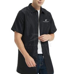 DREADMARK Men's Short Sleeve <b>Work</b> Coverall Customized Material Dust Proof Uniform with Front Zip Pockets <b>Waterproof</b> & Windproof - Product Image 4