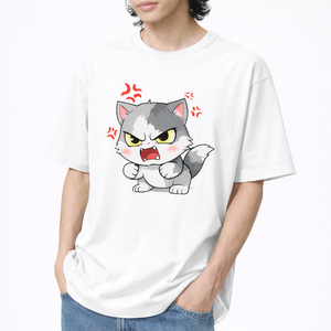 เสื้อยืดโอเวอร์ไซส์ ยูนิเซ็กซ์ ผ้าฝ้าย 100% เป็นมิตรกับสิ่งแวดล้อม แห้งเร็ว สไตล์ลำลอง สตรีทแวร์ คอกลม แขนสั้น - Product Image 4