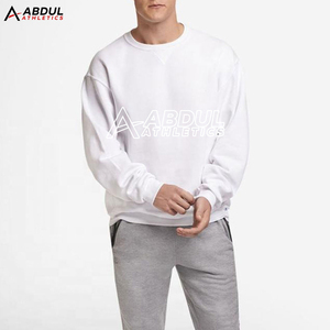 Sudadera clásica para hombre de algodón mezclado con cuello redondo y puños acanalados, ideal para viajes y uso diario. - Product Image 5