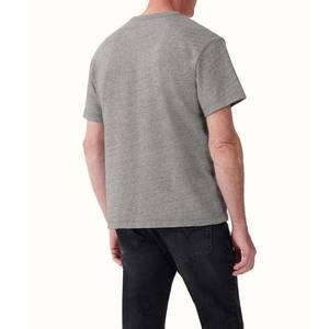T-shirts pour hommes en polyester/coton respirant et à séchage rapide, couleur gris chiné, service OEM ODM, sur mesure, haute qualité, décontractés pour l'été - Product Image 3