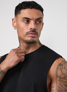 Custom Hot Sales New Arrivals Polyester/Cotton Breathable Knitted Customized Color Unisex Gym <b>Vest</b> Tank Top Men Plus Size - Product Image 4