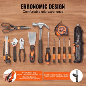Set di 96 Utensili Manuali per Uso Domestico con Cacciavite Senza Fili e Valigetta Portatile - Product Image 5