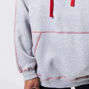 Sudadera con Capucha Oversize Estilo Urbano Hip Hop con Logotipo Bordado Personalizado 100% Algodón Otoño Servicio OEM - Product Image 2