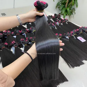 Wholesale 100 % Raw Virgin Body Wavy Hair in Bundle from Vietnam bone straight hair