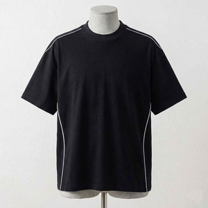 เสื้อยืดคอกลมสีขาวสำหรับผู้ชาย แขนสั้น ผ้าฝ้าย 100% ปักโลโก้ได้ตามต้องการ แต่งขอบตัดสี  รับผลิตเสื้อยืดแบบ OEM ขายส่ง ผู้ผลิตจากปากีสถาน - Product Image 5