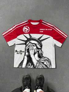 Camiseta Deportiva Sublimada con Número en Malla, Cuello en V, Manga Corta, Estilo Urbano, Venta al Por Mayor OEM - Product Image 2