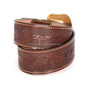 Cinturón de herramientas de mano de cuero occidental para hombres y mujeres con hebilla de vaquero elegante y cinturón de cuero con lazo - Product Image 3