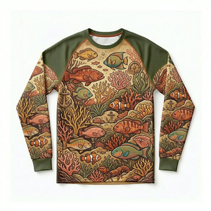 Camiseta de Pesca Personalizada por Sublimación, 100% Poliéster, Transpirable, de Secado Rápido, Antibacteriana, Absorbe la Humedad, Protección UV, Ligera - Product Image 2