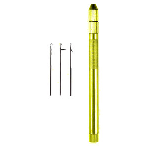 ZEVRO INTERNATIONAL Salon Surgical Grade Stainless Steel Multi-Function Hook <b>Needle</b> Loop <b>Threader</b> for Micro Rings Hair Extension - Product Image 1