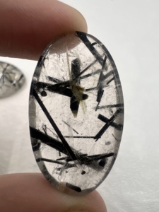 Cuarzo Rutilado Negro Ovalado Natural, Piedra Preciosa Suelta de Alta Claridad, Cristal para Joyería, Curación, Venta al Por Mayor - Product Image 2