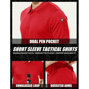 Pattern Print <b>Men</b> Golf Polo <b>Shirts</b> Vibrant <b>Tropical</b> Floral Hawaiian Design Moisture Wicking Quick Dry - Product Image 5