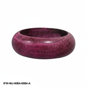 Brazalete de madera magenta envejecida hecho a mano, estilo antiguo, con vetas de madera gruesas, para mujer - Product Image 4