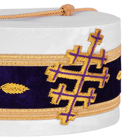 Meilleures ventes : Casquettes de régalia maçonniques personnalisées, broderie à la main de haute qualité, fils d'or, matériau Raxine durable, épingle de sûreté