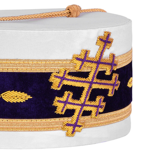 Meilleures ventes : Casquettes de régalia maçonniques personnalisées, broderie à la main de haute qualité, fils d'or, matériau Raxine durable, épingle de sûreté - Product Image 3