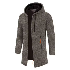 Sweat à capuche à manches longues pour homme, pull en polaire 100% coton, coupe ample, style streetwear, chaud, impression personnalisée, veste d'automne - Product Image 6