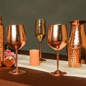 Verres en cuivre avec base épaisse, gobelets en métal pour l'eau, les jus, les cocktails, durables, réutilisables, pour la cuisine, la salle à manger, les boissons. - Product Image 1