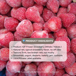 Fresas Congeladas IQF Premium de Vietnam, Color Brillante y Sabor Natural - Product Image 3