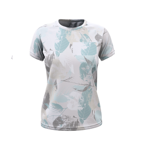 เสื้อยืดออกกำลังกายผู้หญิงไซส์ใหญ่ ทรงเข้ารูป แขนสั้น ระบายอากาศได้ดี เป็นมิตรกับสิ่งแวดล้อม มีโลโก้ เหมาะสำหรับเล่นโยคะและออกกำลังกาย สวมใส่สบาย - Product Image 2