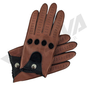 Wholesale Winter Fashion Customized unisex Luxury Touch Screen Men Motorcycle Car Drive Genuine cowhide Leather Driving <b>Gloves</b> - Product Image 2