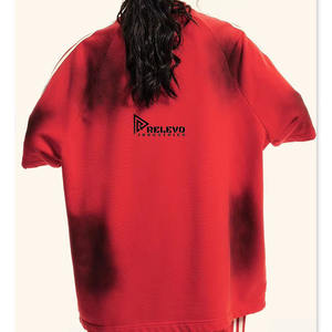 เสื้อยืดคอตตอนผู้ชายแบบย้อมสีเอซิดวอช คอกลม แขนปกติ เนื้อผ้าเจอร์ซีย์คอตตอน 100% ระบายอากาศได้ดี - Product Image 2