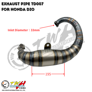 Pot d'échappement de moto TWH DIO TD007 Racing Over the Tire pour Honda - Product Image 4