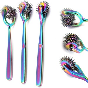 Rueda de Wartenberg Neuro con 3 cabezales de acero inoxidable, multicolor arcoíris, instrumento de diagnóstico sensorial para pruebas nerviosas, Clase I - Product Image 6