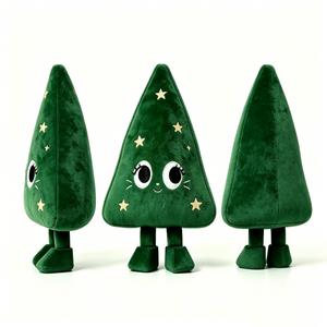 Árbol de Navidad de peluche personalizado con forma de estrella, lindo árbol de Navidad de peluche de dibujos animados, árbol de Navidad de terciopelo, peluche de pino kawaii. - Product Image 4