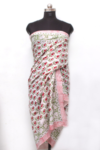 Cotton Printed Beach <b>Wrap</b> for Women Summer Vacation Pareo Floral <b>sarong</b> Pool Cover Up. - Product Image 3