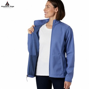 Wholesale Custom logo Blank <b>Women</b> Oversized Nylon Zip up <b>Jacket</b> Lightweight Windbreaker Streetwear Casual for Outerwear - Product Image 5