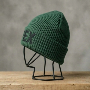 Gorro de Punto Verde para Hombre, Gorro de Invierno con Puño, Unisex, Estilo Urbano, Gorro Tipo Skull, Logotipo Personalizado, Accesorio de Moda al por Mayor - Product Image 3