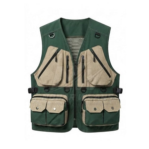 Chaleco de Pesca Transpirable para Hombre con Bolsillos Delanteros con Cremallera, Diseño Ligero, Ropa de Pesca para Exteriores, Ajuste Ajustable, Venta al por Mayor de Fábrica - Product Image 2